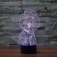 thumbnail image 2 of 3D Poodle Moulding Night Light Touch Switch 7 Color Change LED Table Desk Lamp Acrylic Flat ABS Base USB Charger Home Decoration Toy Birthday Xmas Kid, 2 of 5