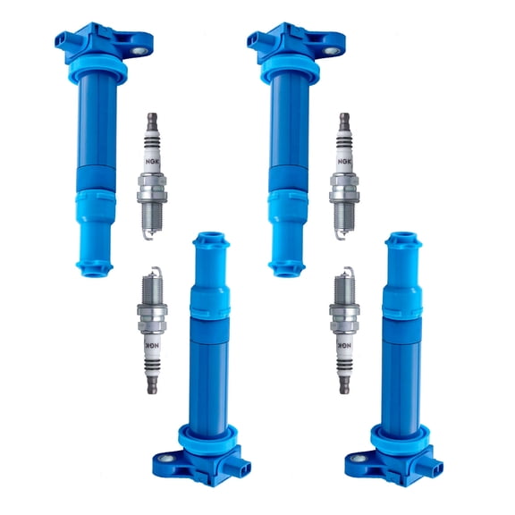 4 High Performance Ignition Coils and 4 NGK Iridium Spark Plugs Compatible with Kia Rio Rio5 UF499 Fits select: 2009-2011 HYUNDAI ACCENT GLS, 2007-2008 HYUNDAI ACCENT BASE/GS