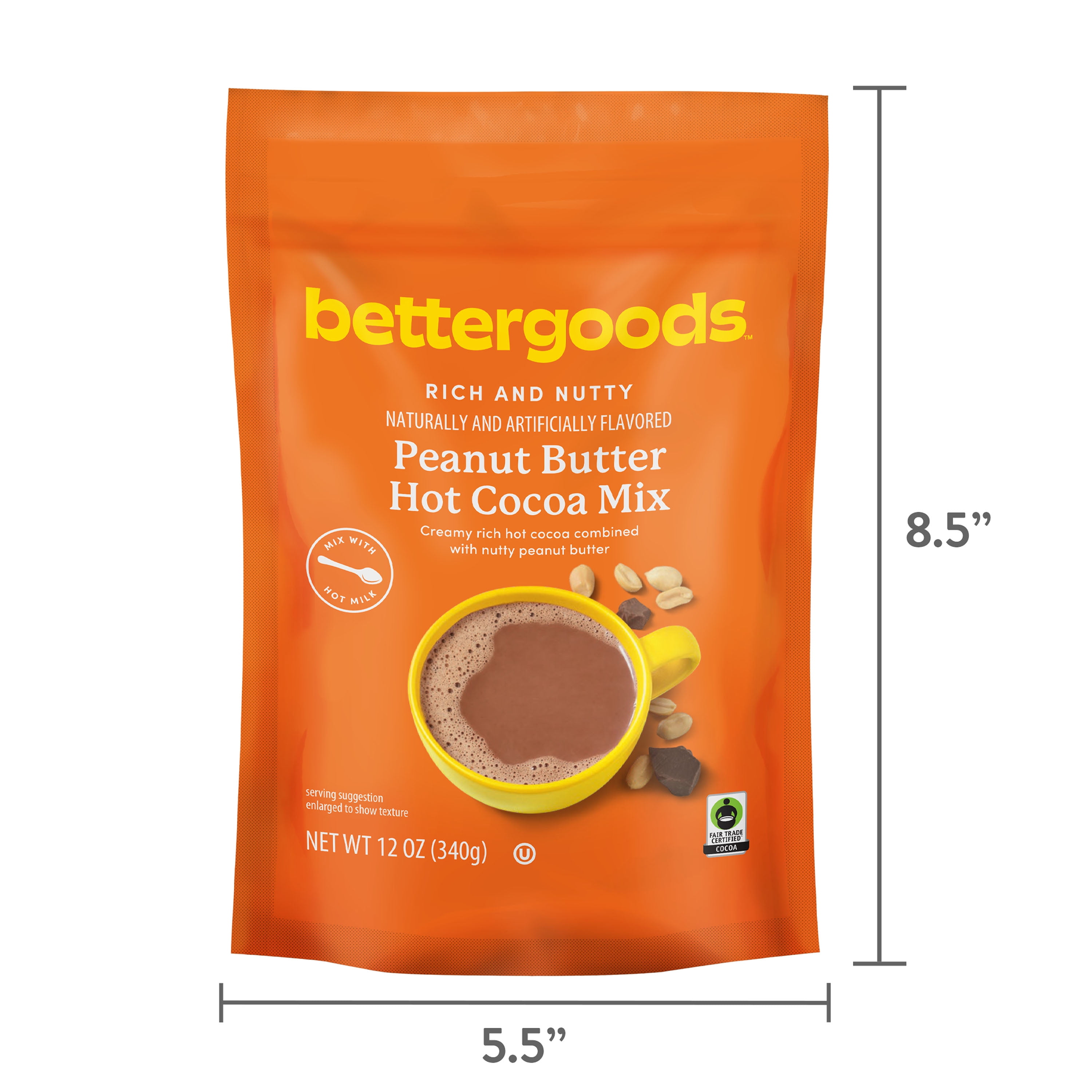 bettergoods Peanut Butter Hot Cocoa Mix, 12 oz