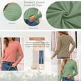 thumbnail image 3 of SUNBS Blouses for Women Long Sleeve Shirts Dressy Casual Crew Neck Fall Tops, Sizes S-2XL, 3 of 8