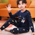 thumbnail image 2 of Pijamas de manga larga para bebés, ropa de dormir para niños, conjuntos de pijamas de algodón para niños de 6, 8, 10, 12 y 14 años, otoño, 2 of 4