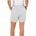thumbnail image 3 of ClodeEU Women's Solid Color Elastic Waist Shorts with Pockets , Casual Summer Short White,Women's Plus XL, 3 of 5