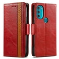 thumbnail image 3 of Case for Motorola Moto G71 Cover Leather Wallet Folio Case Book Design Flip Magnetic Closure - Red, 3 of 5