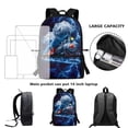 thumbnail image 6 of Yuyamidu Lightning Train School Bag for Kids, Large Capacity Casual Daypack with Multiple Pockets for Elementary Students Travel Daily Use, 6 of 6
