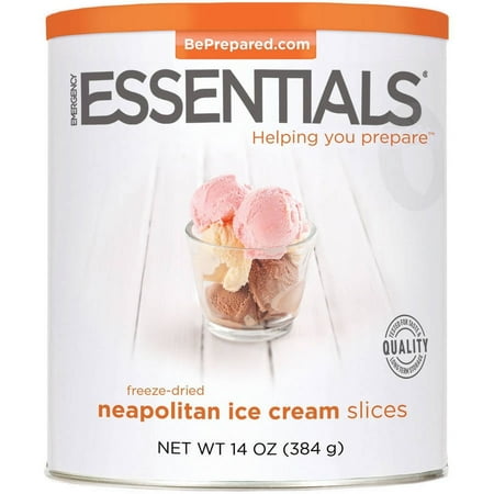 Emergency Essentials Food Freeze-Dried Neapolitan Ice Cream Slices, 14 oz