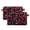 Black and Red Leopard Print, variant on 1-Pack Square Closet Organizers with Handles Open Basket Bins Gold Leopard Pattern Storage Basket for Home Office
