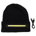 thumbnail image 2 of Chapeau Chaud Éclairé à LED, Chapeau d'Hiver avec Lumière Réglable Noir Clair pour Camping, 2 of 7