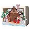 thumbnail image 1 of Caja Almacenamiento Dinero DIY Decoraciones Artísticas Con Diamantes Navidad Papá Noel Y Muñeco Nieve, 1 of 9