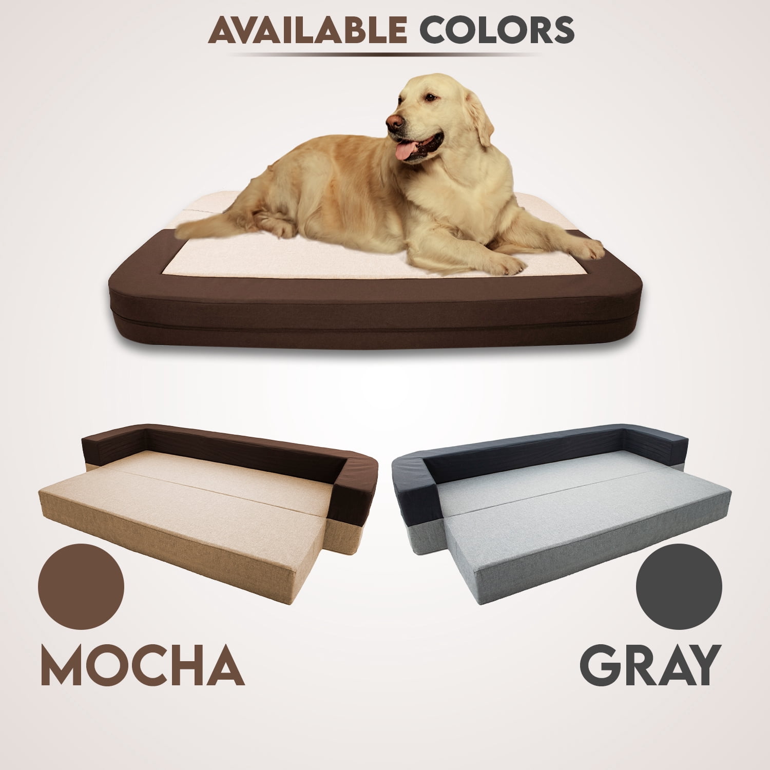 Precious Tails Orthopedic Foam Velvet Convertible Sofa Pet Mat