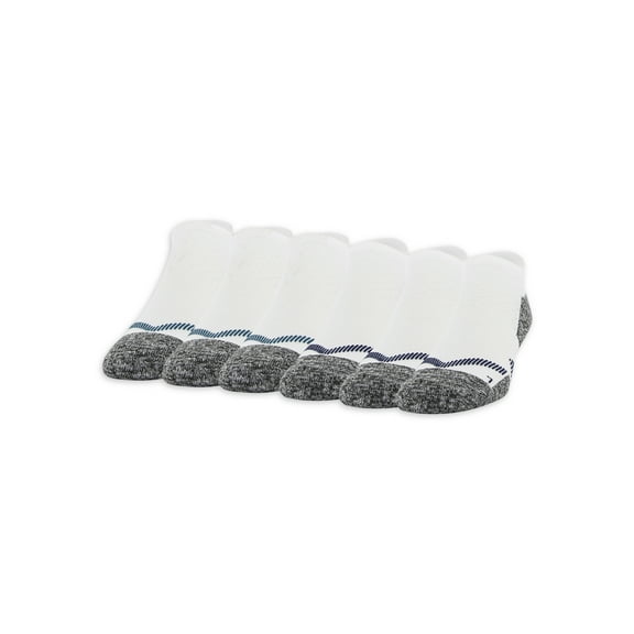 Gildan Men's Active Strategic Cushion No Show Socks with Tab Back, 6 Pairs
