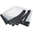 thumbnail image 1 of Waterproof Tarpaulin With Eyelets, Protective Tarpaulin, Transparent, 1 of 4