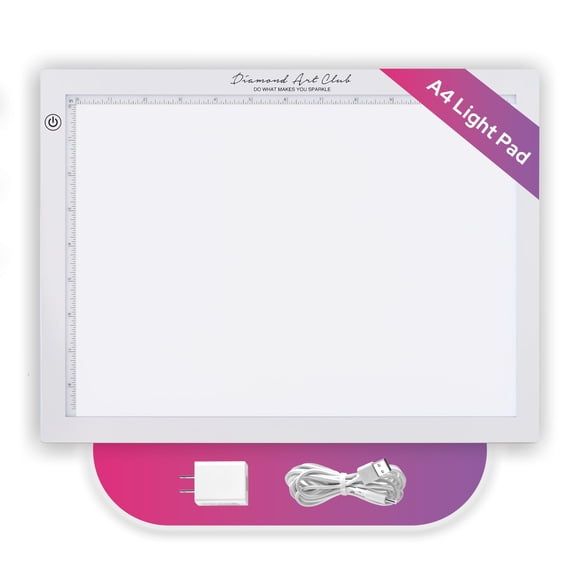 Mesa de luz DIAMOND ART CLUB A4 USB LED 36 x 27 cm