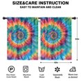 thumbnail image 2 of Blackout Kids Curtains,Colorful Rainbow Tie Dye Spiral Pattern Childrens Insulated Curtains Set Of 2,Bedroom Essentials,Toddler Room Decor 42"x54", 2 of 5