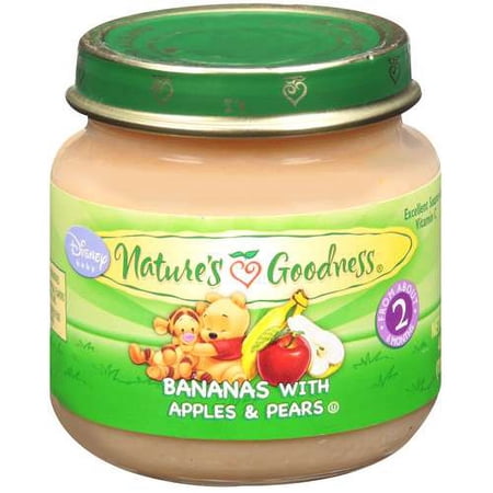 Nature's Goodness: Bananas W/Apples & Pears Baby Food, 4 oz