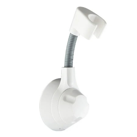 

Shower Holder Suction Cup Holder 360° Adjustable Showerhead Holders Plating Shower Rail Head Holder Bathroom Wall Mount Bracket white
