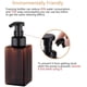 thumbnail image 4 of Dispensador de jabón espumoso, botella de plástico rellenable con bomba de 450 ml (15 oz) para jabón líquido, champú y gel de baño (2 piezas) (marrón), 4 of 4