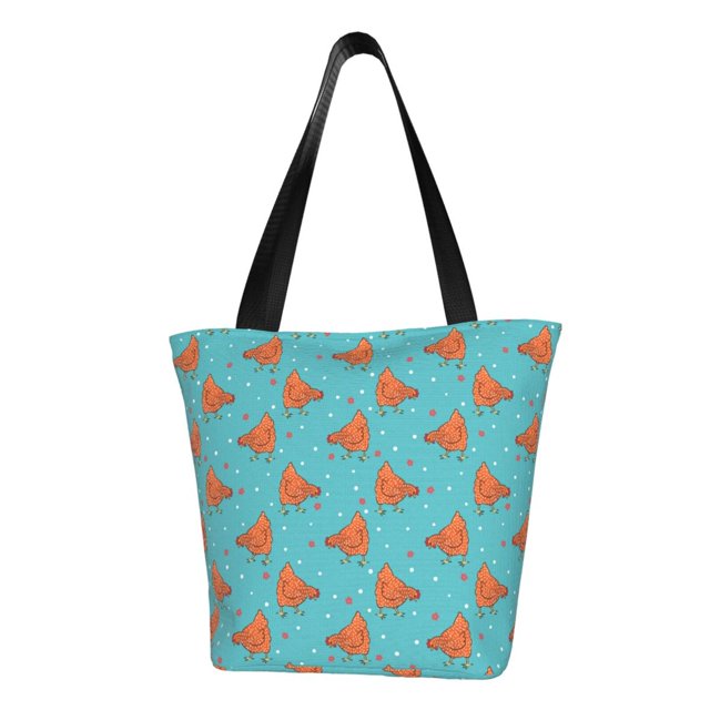 Balery Funny Chicken Bolsa de Hombro con Diseño, Bolsa Grande y Duradera, Bolsa Versátil para Compras