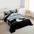 thumbnail image 3 of Homewish Safari Deer Bear Bedding Comforter Set,Graffiti Striped Twin Comforter Sets,Jungle Animal Bedding Set For Boys Teens,Super Cozy Room Decor Reversible,2 Pieces, 3 of 8
