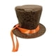 thumbnail image 3 of Sombrero de copa, accesorio de fiesta, sombreros para Halloween, disfraces, actuaciones y fiestas. Marrón, 3 of 7