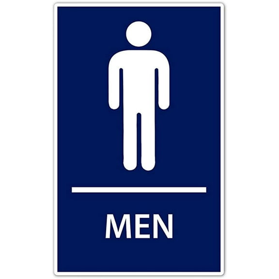 Men Restroom Sign Vinyl Decal Bumper Sticker