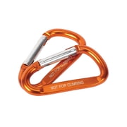 Ozark Trail Aluminum Spring-Loaded D-Shaped Carabiners, 8 cm, Orange, 2 Count