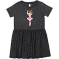 thumbnail image 3 of Inktastic Ballerina with Two Buns Girls Toddler Dress, 3 of 5