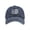 E005- Navy, variant on Peace Sign, Skeleton Hand, Sun Chill, Vintage, Fabric, Print, Baseball Cap, Black Fabric, Cotton, Blue, Adjustable Strap, 1 Pc