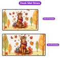 thumbnail image 5 of Welcome Fall Abyssinian Enjoys School Time Autumn Fall Leaves Desk Mat Full Keyboard Mouse Pad Cat Lover Kitten Owner Gifts Large Mousepad - 02013, 5 of 5