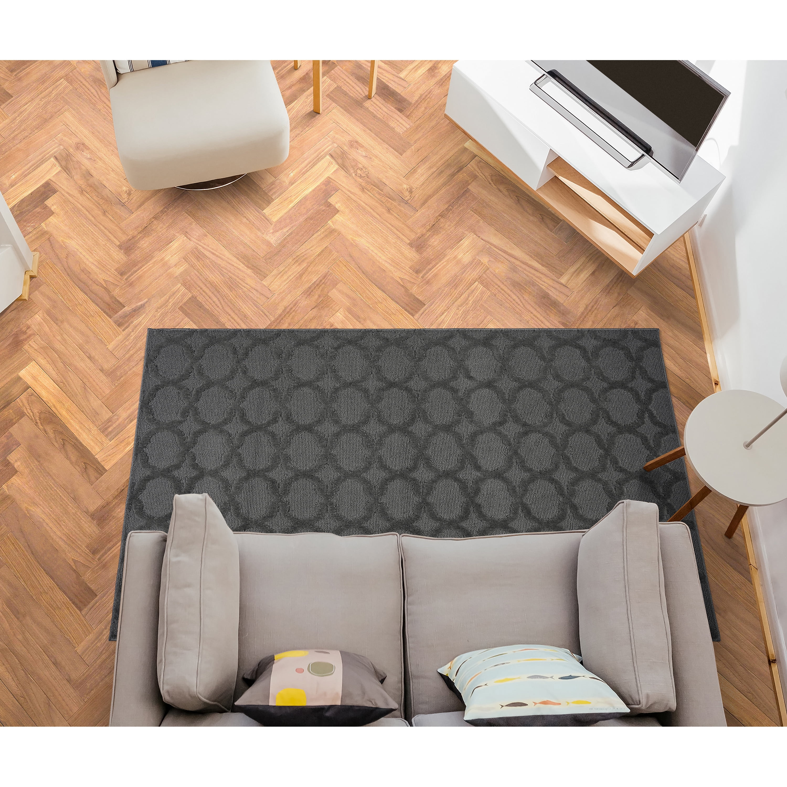 Garland Rug Sparta Cinder Gray Indoor Area Rug, 5' x 8'