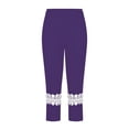 thumbnail image 6 of Ruyang Capri Leggings for Girls Lace Trim Stretchy High Waisted Yoga Cropped Tights Summer Kids Lightweight Dance Pants, 6 of 9