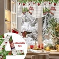 thumbnail image 5 of Christmas Tie Up Valances Curtain, I Will Go Home For Christmas Adjustable Rod Pocket Short Window Treatment Tie Up Curtains Valances for Kitchen Living Room Bathroom 42x18 Inches, 5 of 9