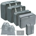 thumbnail image 1 of Juego organizador de viaje de 8 piezas: ¡cubos de embalaje para un viaje eficiente! Bolsa ordenada para zapatos, 1 of 9