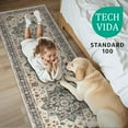 thumbnail image 6 of TECHVIDA 2'x6' Hallway Runner Rug Boho,Non Slip Machine Washable Rugs for Hallway Kitchen,Khaki, 6 of 10