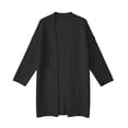 thumbnail image 7 of Otvok Women Textured Rib Knit Open Front Cardigan, Long Drop Shoulder Sleeve Mid Length Loose Knit Sweater Outerwear, 7 of 7
