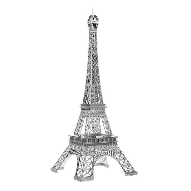 GOOHOCHY Modelo de edificio de la Torre Eiffel Estatua pequeña de la Torre Eiffel de metal Torre Eiffel de escritorio (altura 25 cm)