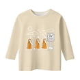 thumbnail image 4 of Girls Tops Graphic Print Short Sleeve Tee Soft Casual Blouse Girls Clothes Beige 8-9 Years, 4 of 4