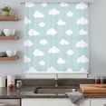 thumbnail image 5 of Clouds Sheer Curtains 54 Inches Long, Cartoon Blue Sky Minimalist Aesthetic Light Filering Curtains, Breathable Simi Curtain Privacy Drapes for Kitchen Bathroom Lightweight Small Window Treatment, 5 of 9