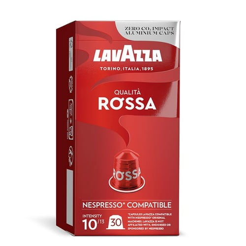 Lavazza Qualita Rossa Nespresso Compatible Capsules, 30 pods per pack, British Import (Pack of 3)