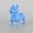 Blue, variant on 3D Printed Articulated Shar Pei Dog Figurine Multi Color Flexible Joint Puppy Sculpture for Home Office and Desktop Decoration Green