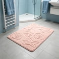 thumbnail image 4 of Dtchengua Coastal Beach Bath Mats for Bathroom Decor, Seashells Starfish Absorbent Bath Rug Non-Slip Floor Rug Carpets for Kitchen Bathroom Laundry Bedroom Living Room, 4 of 7