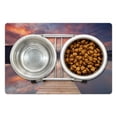 thumbnail image 1 of Landscape Pet Mat for Food and Water, Flooded Jetty in Derwent Water Lake District England Sunset Morning Photo, Non-Slip Rubber Mat for Dogs and Cats, 18" X 12", by Ambesonne, 1 of 2