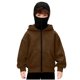thumbnail image 2 of Chaqueta deportiva de invierno de color liso para niños, de manga larga, con capucha, informal, con cremallera y bolsillos, de poliéster, 2 of 5