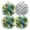 Black2361, variant on 4 PCS Pot Holders for Kitchen,Potholders Sets with Hook for Oven,Cooking,Baking,Explosive Array Of Flowers In Radiating Pattern