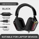 thumbnail image 5 of Sobre la oreja Auriculares para juegos Auriculares Orejeras suaves Estéreo Negro 35 mm Baoblaze Auriculares para juegos con cable, 5 of 8