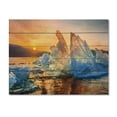 thumbnail image 3 of Designart "Alaskan Mini Iceberg Frozen Sculpture" Landscapes Print on Natural Pine Wood, 3 of 5