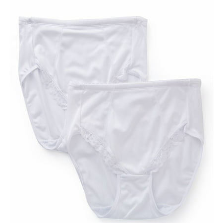 Women's Exquisite Form 070261A Lace Leg Shaper Brief Panty - 2 Pack
