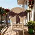 thumbnail image 3 of Extra-Thick Air-Cushioned Chair Back Bow – Decorative Ribbon for Banquet Chairs, Holiday Party Chair Decorations, Elegant Soft Fabric Bow for Weddings, Christmas & Special Events, 13.78in, Coffee, 3 of 6