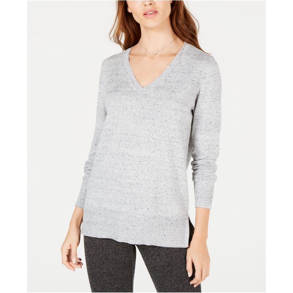 Style & Co. Style & Co. Womens Cotton VNeck Tunic Sweater Walmart