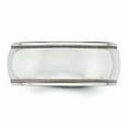 thumbnail image 4 of Edward Mirell Black Ti & Sterling Silver Polished Domed Milgrain Ring, 4 of 7