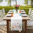 thumbnail image 4 of Table Runners 72 Inches Long Dress Scarves, Spring Floral Farmhouse Kitchen Table Runner, Coffee Tablerunners, Pink Yellow Flowers Farmhouse 18x72 Inch, 4 of 9